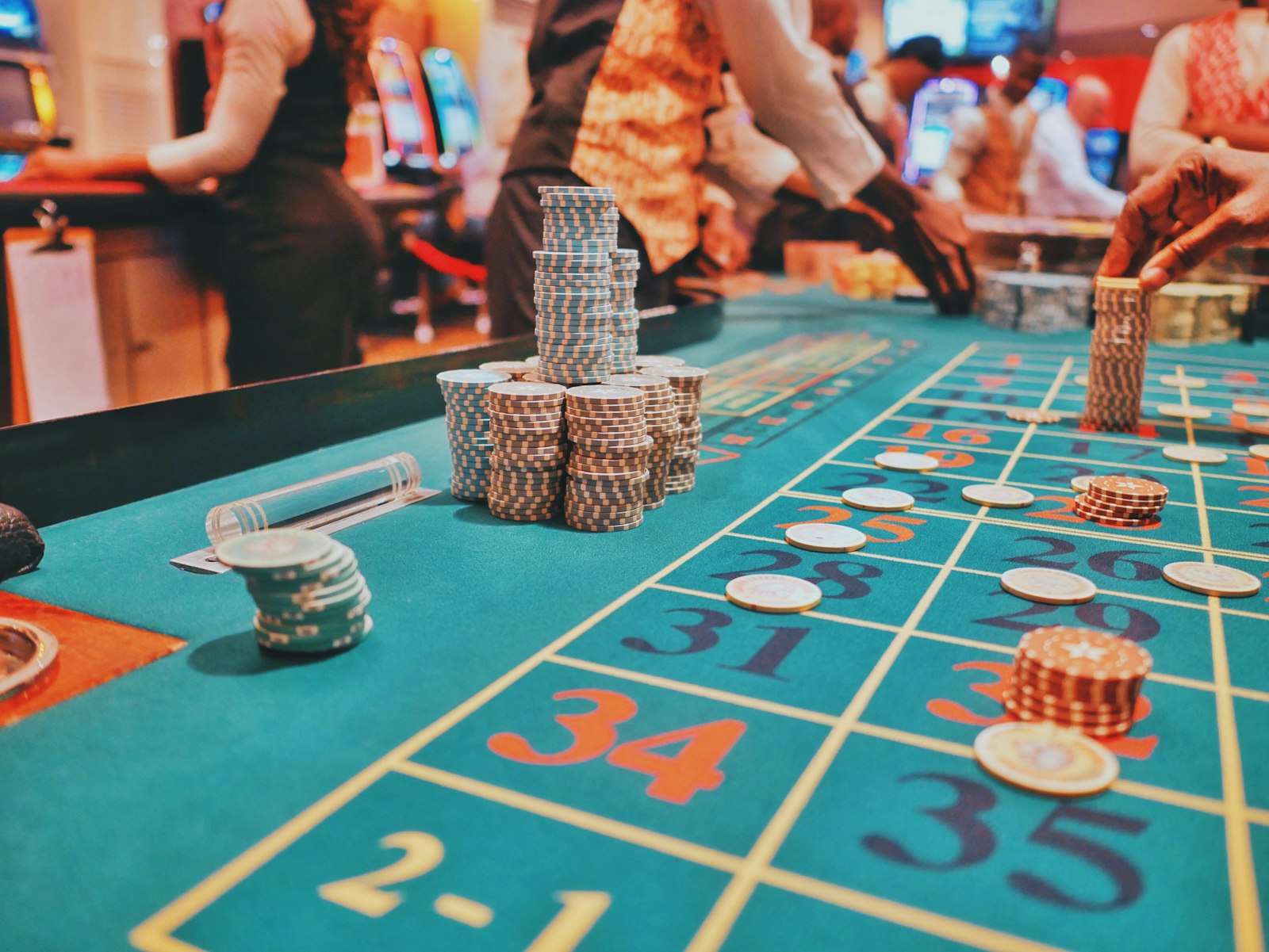 Nahaufnahme eines Roulette-Rads